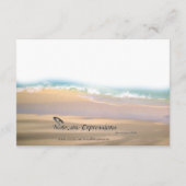 Flip Flops auf der Hochzeitsseite am Strand Begleitkarte (Rückseite)