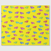 Flip-Flops auf Gelb Geschenkpapier (Flach)