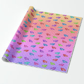 Flip-Flops auf Regenbogen-Polka-Punkten Geschenkpapier (Ungerollt)