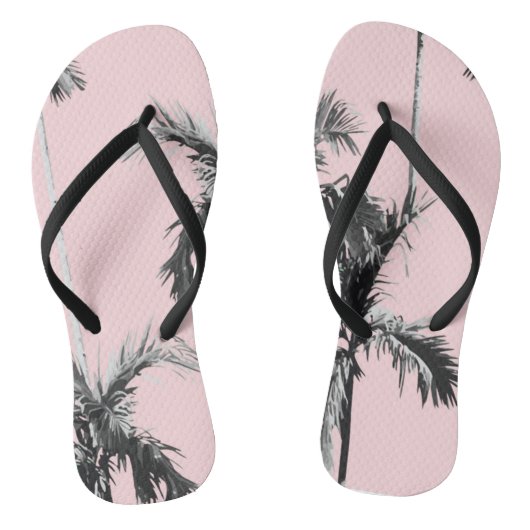 Flip Flops aus rosa Palm Badesandalen (Fußbett)
