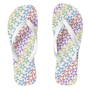 Flip Flops - Bands farbiger Sterne Badesandalen