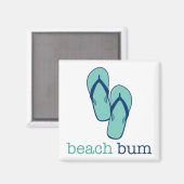 Flip Flops Beach Bum Magnet (Vorderseite/Rückseite)