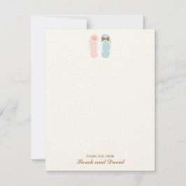 Flip Flops Beach Hochzeit Flat Danke Notizen Einladung