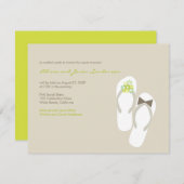 Flip Flops Beach Wedding Empfang Card Begleitkarte (Vorne/Hinten)