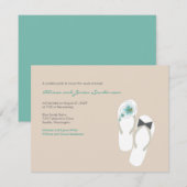 Flip Flops Beach Wedding Empfang Card Einladung (Vorne/Hinten)