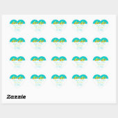 Flip Flops Beach Wedding Gefallen Stickers Danke (Blatt)