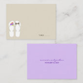 Flip Flops Beach Wedding Platzkarte (Vorne/Hinten)