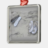FLIP FLOPS BEACHY CHRISTMAS ORNAVIERUNG SILBERNES ORNAMENT (Links)