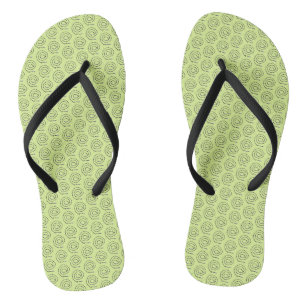 Flip Flops - Beaded Black Spirals Badesandalen
