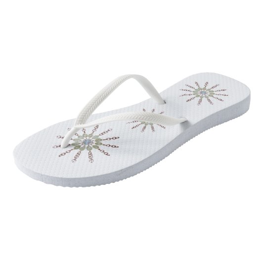 Flip Flops - Beads und Kettenstars Badesandalen (Schrägansicht)