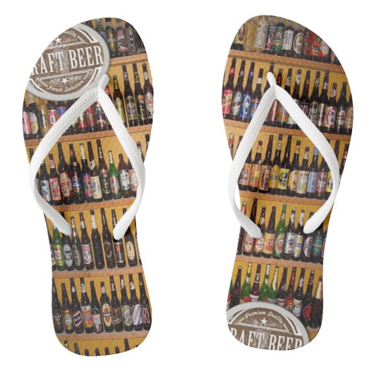 Flip Flops Beer Beach Fun Badesandalen (Fußbett)