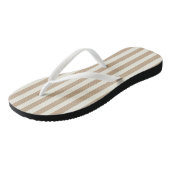 Flip Flops Beige & White Strip Badesandalen (Schrägansicht)