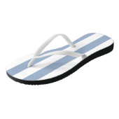 Flip Flops Blau und Weiß Streifen Badesandalen (Schrägansicht)