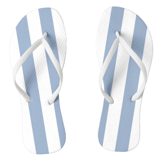 Flip Flops Blau und Weiß Streifen Badesandalen (Fußbett)