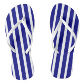 Flip Flops Blau und Weiß Streifen Badesandalen (Fußbett)