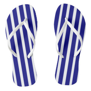 Flip Flops Blau und Weiß Streifen Badesandalen