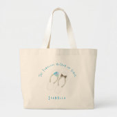 Flip Flops Blume Beach Wedding Tote Bag Jumbo Stoffbeutel (Vorne)
