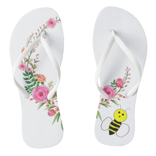 Flip Flops Blütenstaub Spaß Badesandalen (Fußbett)