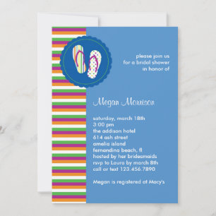 Flip Flops Bridal Dusche Einladung
