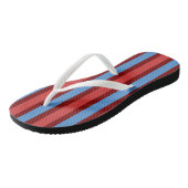 Flip Flops Burgundy & Blue Strip Badesandalen (Schrägansicht)