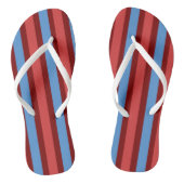 Flip Flops Burgundy & Blue Strip Badesandalen (Fußbett)