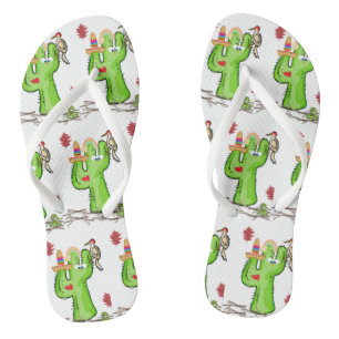 Flip Flops Cactus Bird Badesandalen