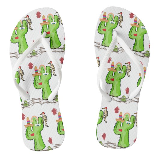Flip Flops Cactus Bird Badesandalen (Fußbett)