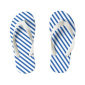 Flip Flops Children - Blue Stripe Pattern Kinderbadesandalen (Fußbett)
