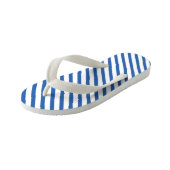 Flip Flops Children - Blue Stripe Pattern Kinderbadesandalen (Schrägansicht)