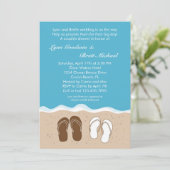Flip Flops Couple's Bridal Dusche Einladung (Stehend Vorderseite)