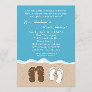 Flip Flops Couple's Bridal Dusche Einladung