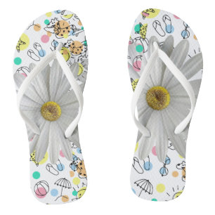 Flip Flops Daisy Summer Beach Badesandalen