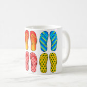 Flip Flops Design farbenfroh Kaffeetasse (VorderseiteRechts)
