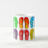 Flip Flops Design farbenfroh Kaffeetasse (Mittel)