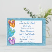 Flip-Flops-Einladung Einladung (Stehend Vorderseite)