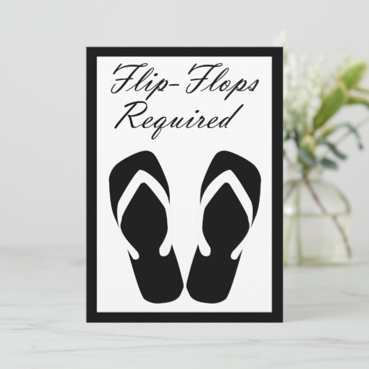 Flip Flops erforderlich Einladung (Stehend Vorderseite)