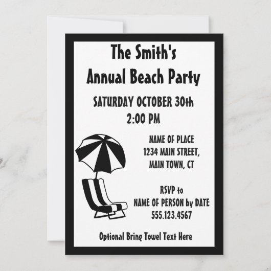 Flip Flops erforderlich Einladung (Rückseite)