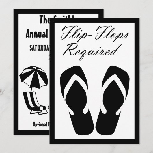 Flip Flops erforderlich Einladung (Vorne/Hinten)