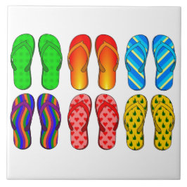 Flip Flops farbenfrohe Fun Beach Thema Sommergesch Fliese