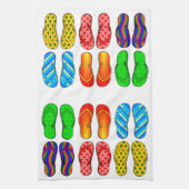 Flip Flops farbenfrohe Fun Beach Thema Sommergesch Küchentuch (Vertikal)