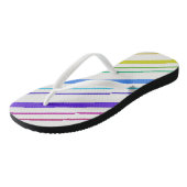 Flip Flops farbiger Streifen Badesandalen (Schrägansicht)