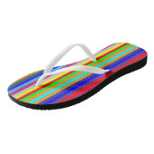 Flip Flops farbiger Streifen Badesandalen (Schrägansicht)