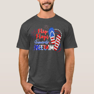 Flip Flops Feuerwerke Freiheit 4. Juli Patrioti T-Shirt