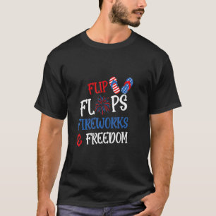 Flip Flops Feuerwerke und Freiheit 4. Juli Fl. T-Shirt