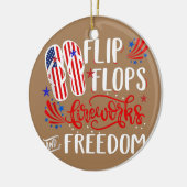 Flip Flops Feuerwerke und Freiheit 4. Juli Keramik Ornament (Links)