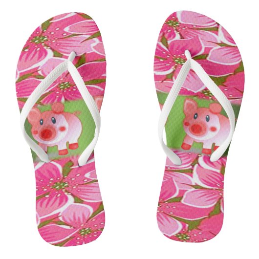 Flip Flops floral Badesandalen (Fußbett)