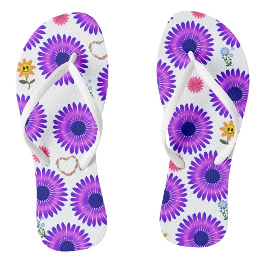 Flip Flops floral Badesandalen (Fußbett)