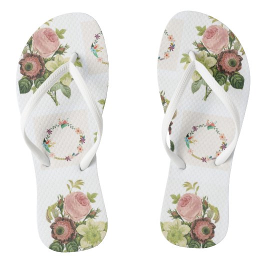 Flip Flops floral Badesandalen (Fußbett)