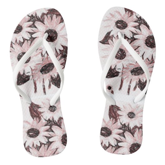 Flip Flops floral Badesandalen (Fußbett)