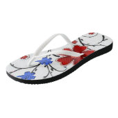 Flip Flops floral Badesandalen (Schrägansicht)